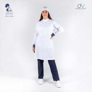 BATA IMPERMEABLE MUJER BLANCA  M/G (DOCTORS VALLEY)